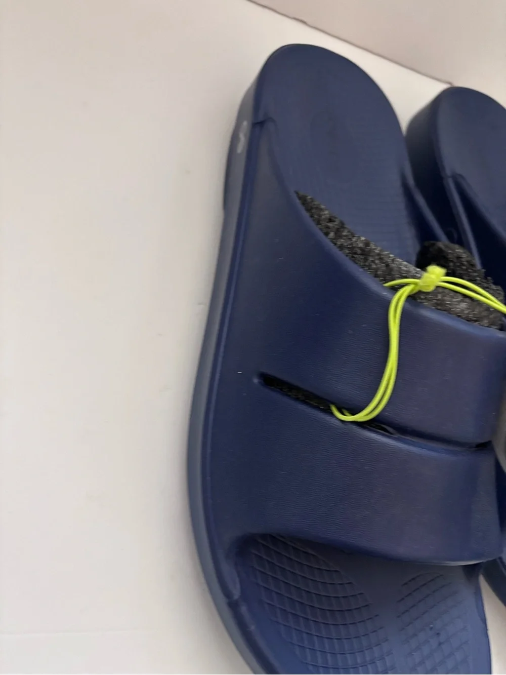 OOFOS Navy Blue Recovery Slide Sandals